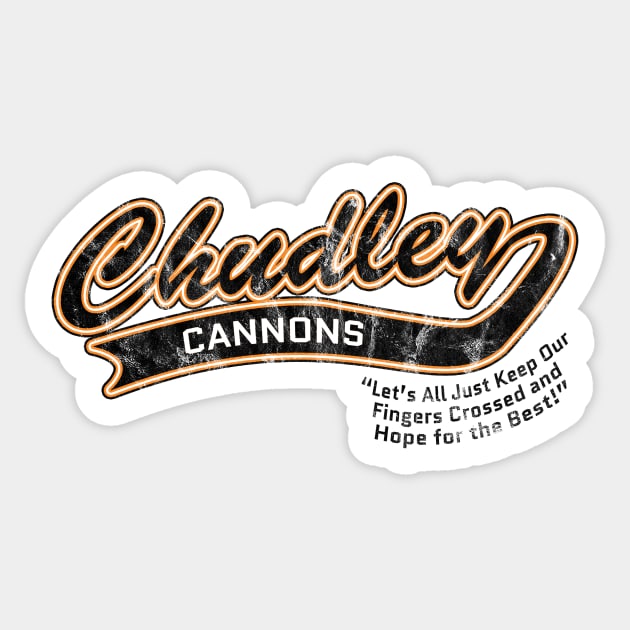 Cannons Vintage Sticker by LazyDayGalaxy